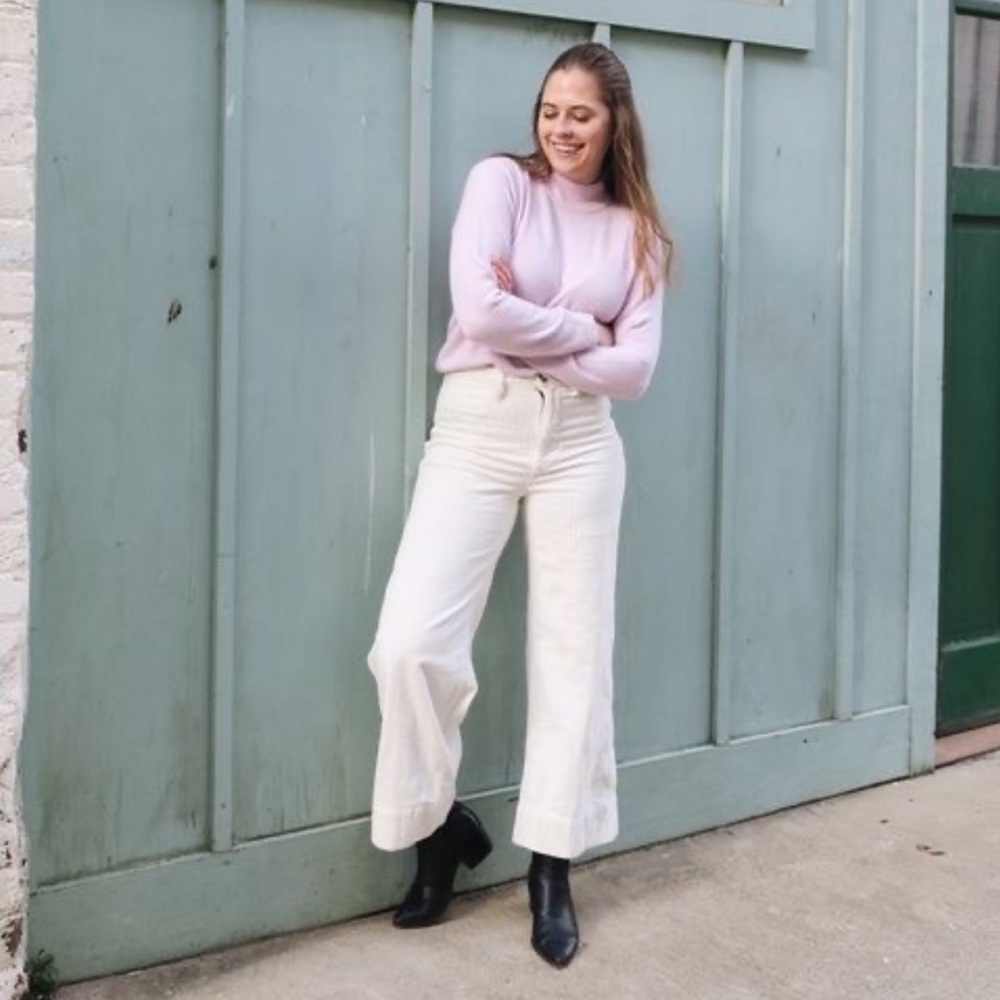 Madewell Emmett Wide Leg Crop in Corduroy